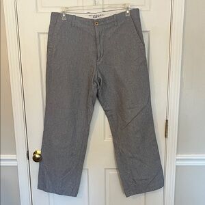 Banana Republic Men's light blue-gray striped Chinos, relaxed fit